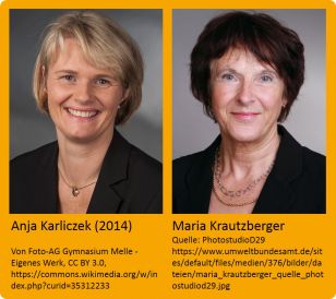 Anja Karliczek 2014 (Von Foto-AG Gymnasium Melle - Eigenes Werk, CC BY 3.0 - https://commons.wikimedia.org/w/index.php?curid=35312233) und Maria Krautzberger (Quelle: PhotostudioD29)